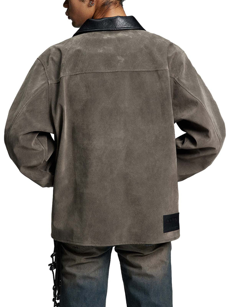 Retro Suede Detroit Motorcycle Jacket