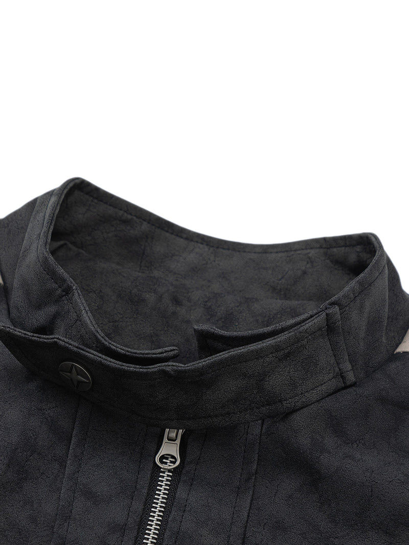 Matte PU Moto Leather Jacket