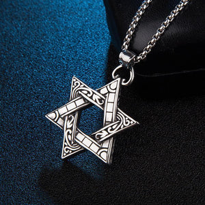 Retro Casual Six-pointed Star Necklace