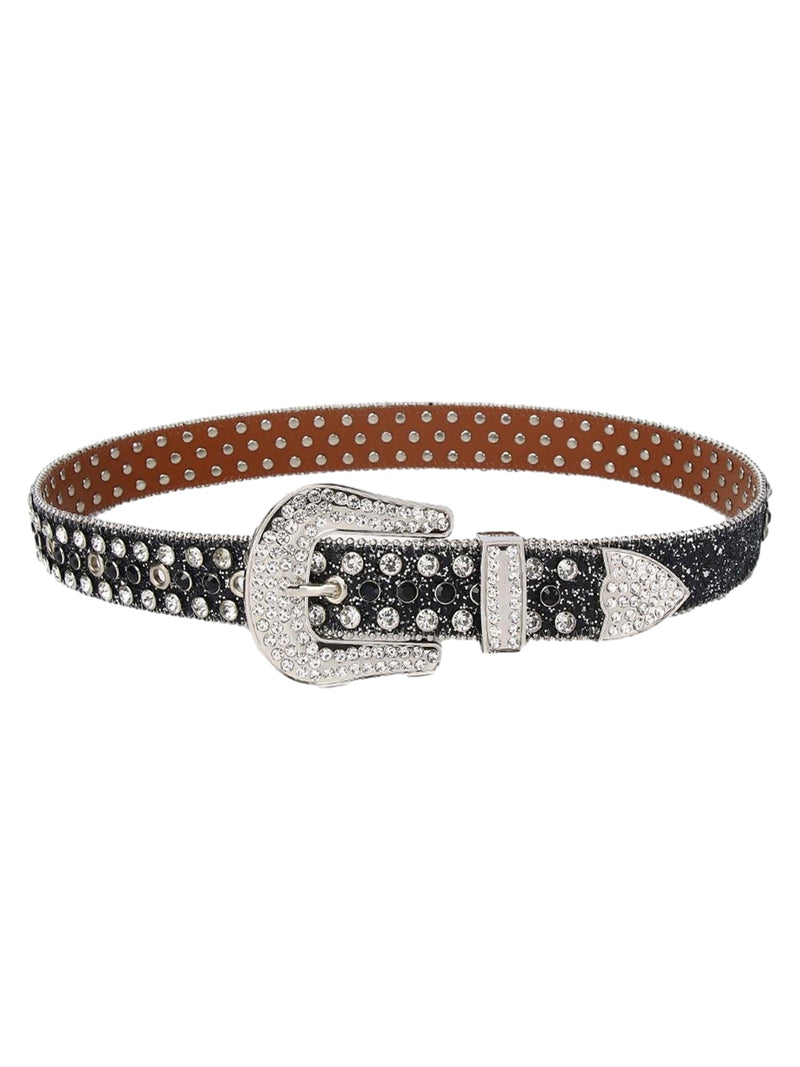 Studded Rhinestone Hip Hop Belt