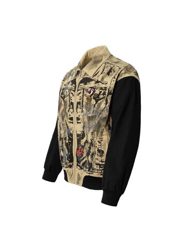 Wasteland Patchwork Graffiti Badge Detroit Jacket