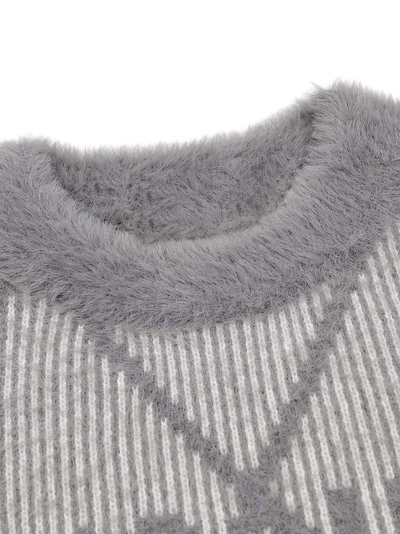 Mohair Diamond Grid Sweater