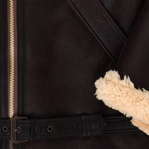 Herrenjacke aus Leder und Samt mit Revers