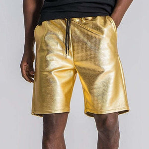 Herren Sommermode Gold Lose Shorts