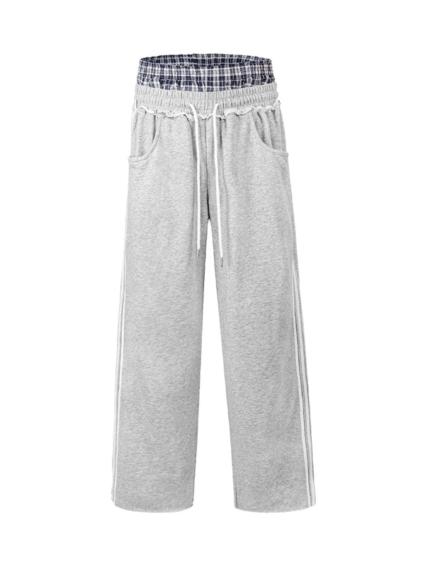 Double Waistband Drawstring Sweatpants