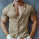 Herren Sommer Basic Comfort Kurzarmhemd