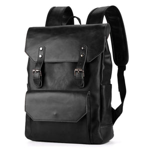 Men's Crazy Horse Leather Large Capacity Backpack