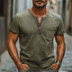 Men's Comfortable Vintage Zipper Neck Casual T-Shirt