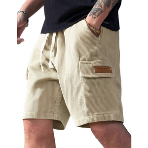 Solide Cord-Cargo-Shorts für Herren