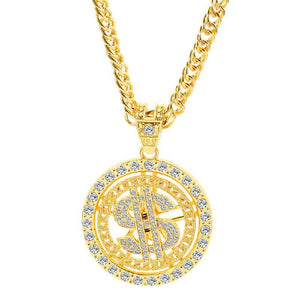Retro Casual Round Gold Necklace