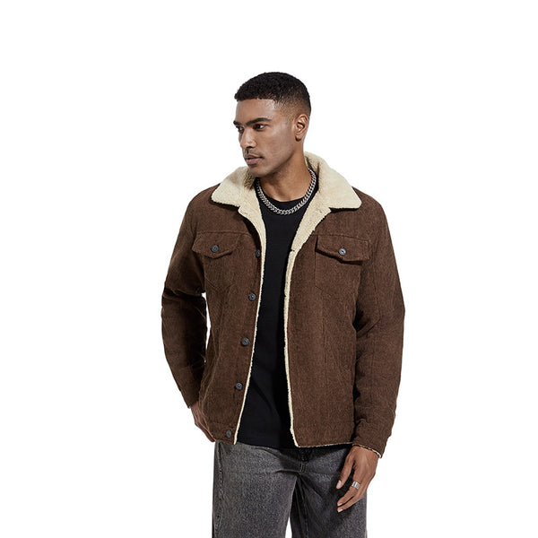 MEN'S CORDUROY AND VELVET JACKET FASHION CASUAL COAT