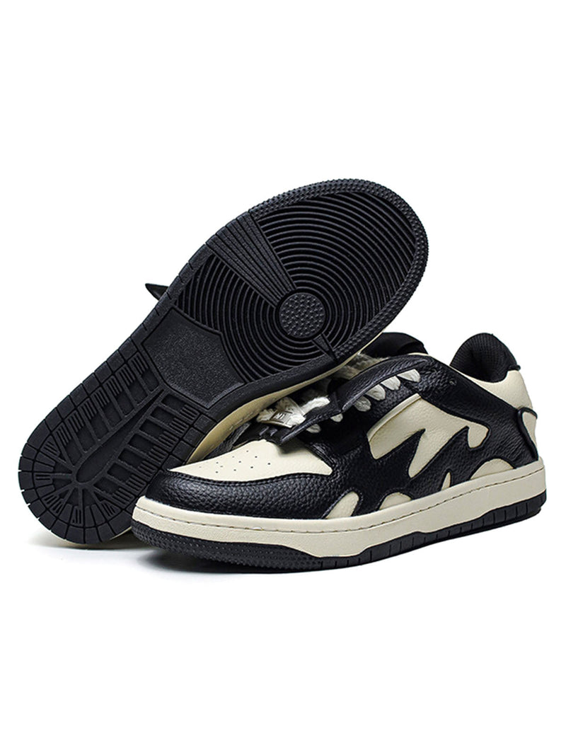 Black& White Contrast Color Skate Shoes