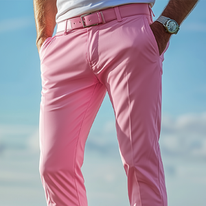 Klassische Golf-Anzughose aus Twill für Herren im Frühling und Sommer (ohne Gürtel)