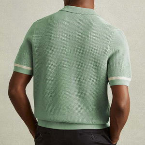 Men's Casual Short Sleeve Knitted Shirt