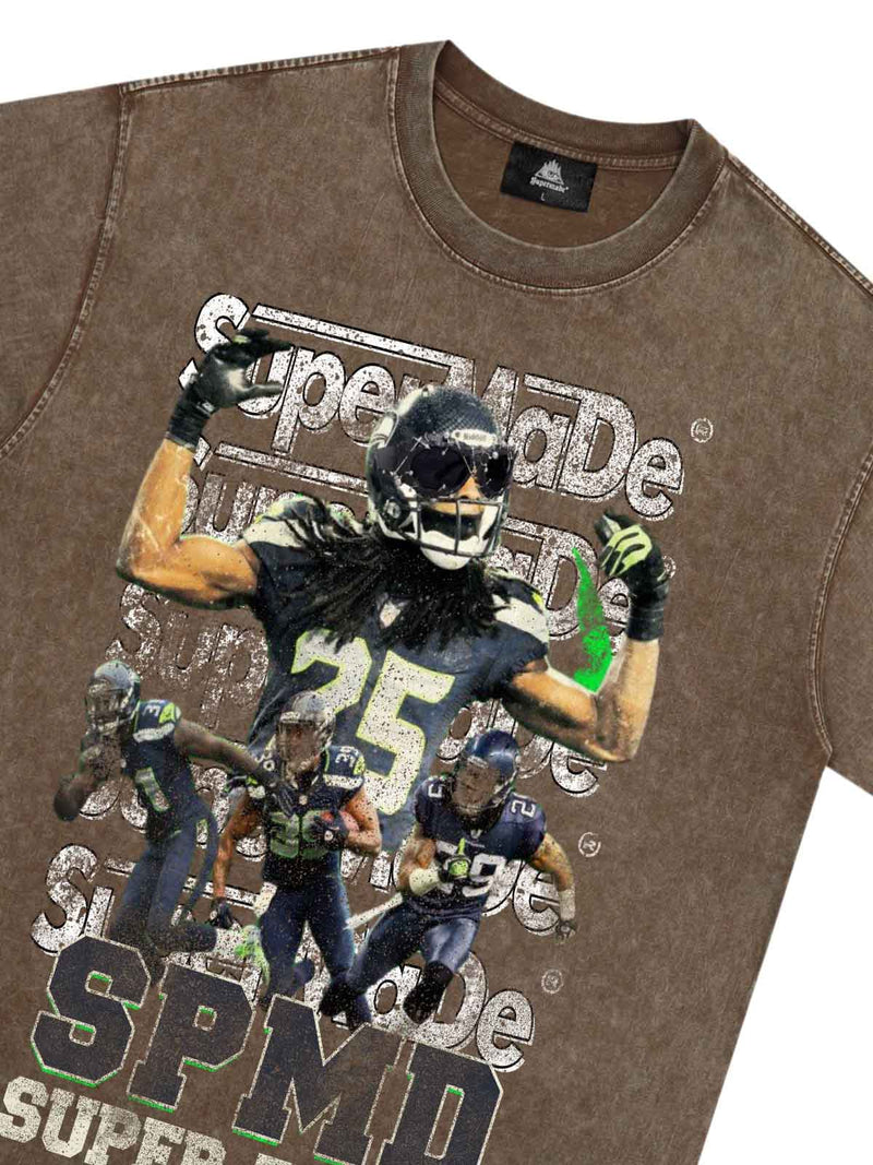 Super Bowl Football Print T-shirt