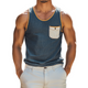 Herrenmode Lässiges Tencel Denim Slim Tank Top mit Rundhalsausschnitt