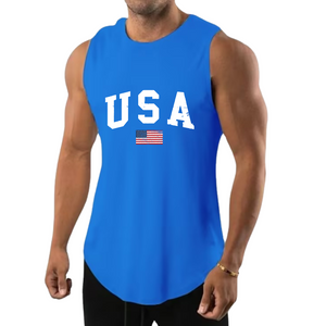 FEUCHTIGKEITSABWEISENDES TANKTOP MIT USA-FLAGGE