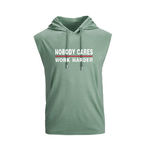 NOBODY PRINT QUICK DRY HOODED TANK