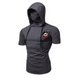 PATRIOT SOLID COLOR HOODED FACE MASK T-SHIRT FOR MEN'S