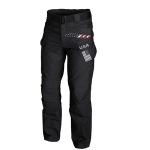 Tragbare, schnelltrocknende Cargohose mit USA-Flaggen-Grafik für draußen und mehrere Taschen
