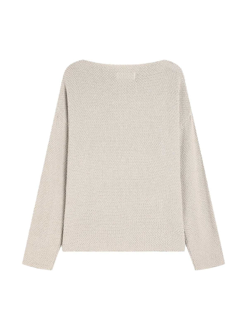 Star Cutout Boatneck Sweater