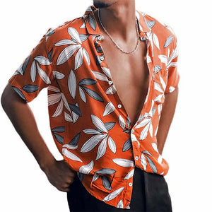 Bedrucktes Freizeithemd für Herren im Frühling und Sommer