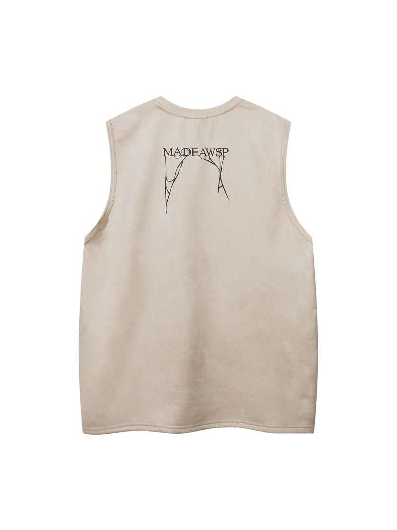 High Street Spider Letter Print Vest