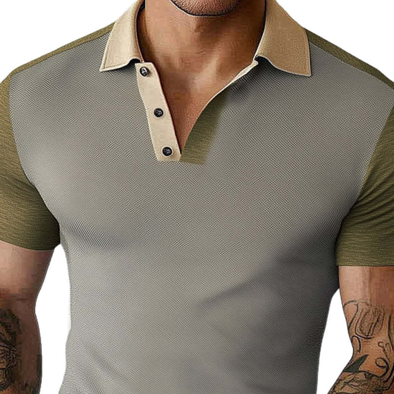 Bequemes Sommer-Basics-Poloshirt aus klassischem Strick für Herren