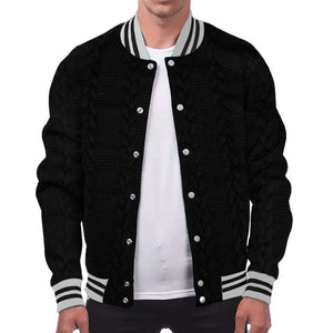 Men's Casual Single Breasted Cardigan Baseball Jacket