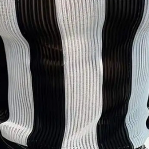 Men's Casual Contrast Striped U-Neck Slim Fit Knit Tank Top