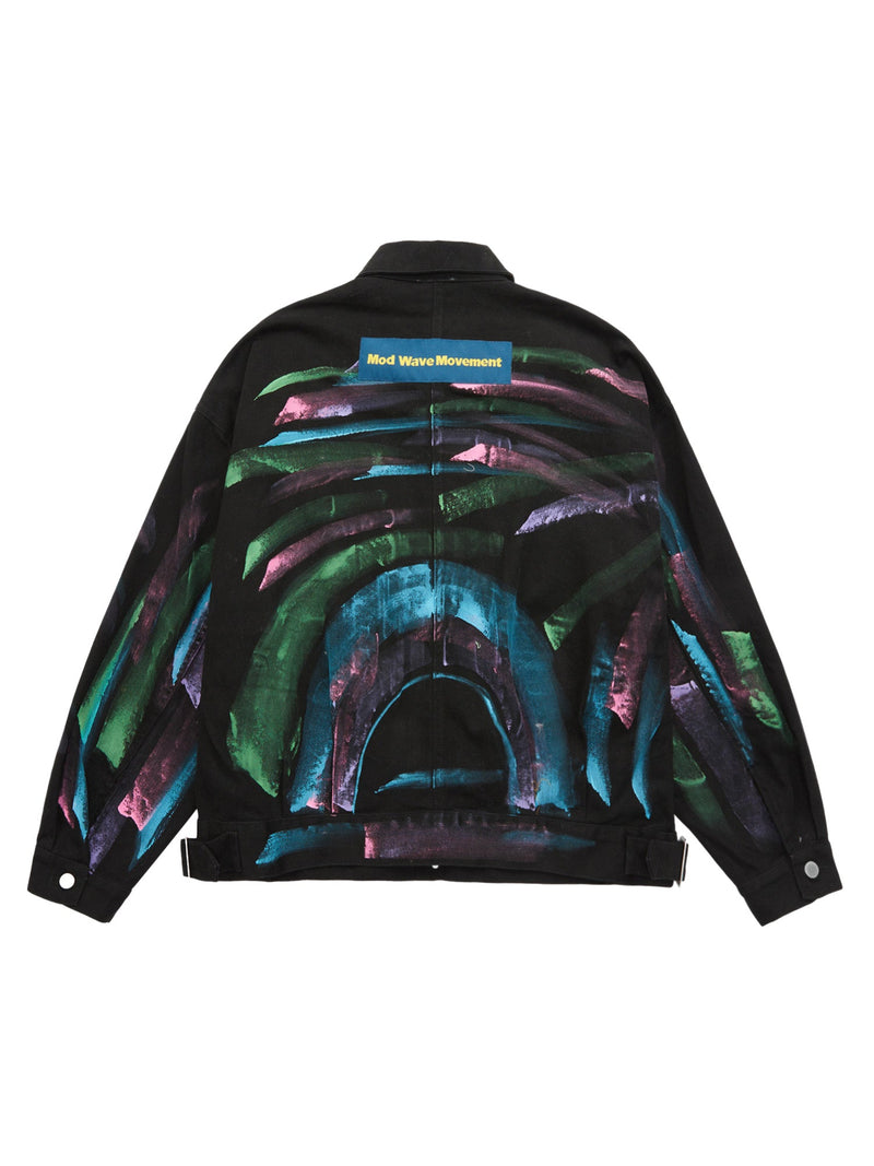 Hip-hop Hand-painted Graffiti Denim Jacket