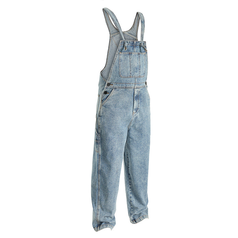 Rinsed Denim Overalls - Men's