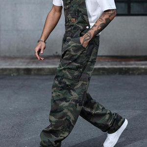 Herren-Overall mit Camouflage-Print und mehreren Taschen für den Außenbereich