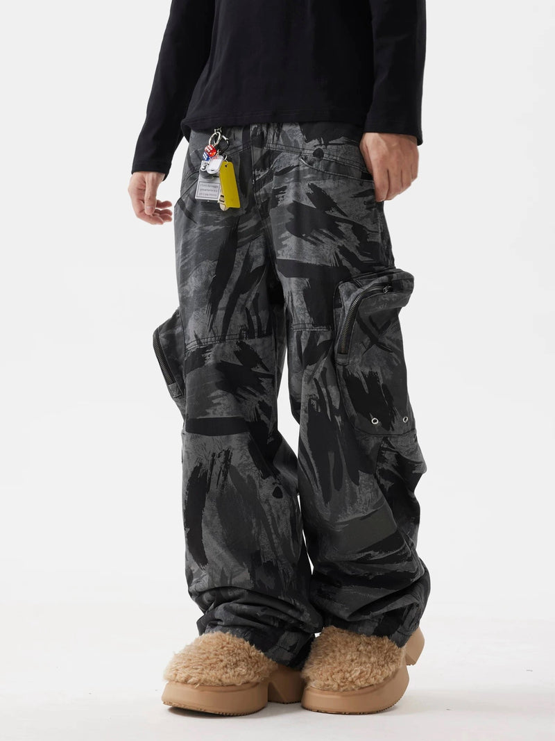 Multi-Pocket Camo Cargo Pants