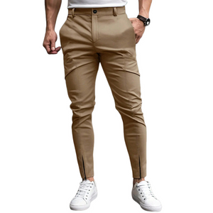 Men's Solid Color Casual Suit Pants