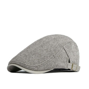 Herren Retro Casual Plaid Splicing Baskenmütze