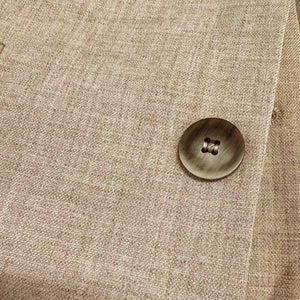 Men's Casual Stand Collar Linen Single Breasted Slim Fit Blazer