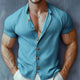 Herren Sommer Basic Comfort Kurzarmhemd