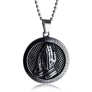 Vintage Casual Praying Jesus Necklace