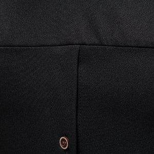 Herren-Langarmhemd mit lässigem Revers, schräger Knopfleiste, asymmetrischer Slim Fit