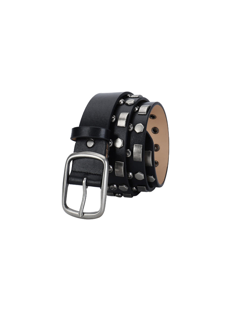 Punk Style Rivet PU Leather Belt