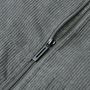 Lässige Herrenjacke aus Cord mit Revers und verdickter Lammwolle mit mehreren Taschen und Reißverschluss