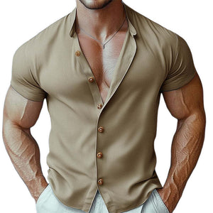 Men's Summer Basic Comfort Short Sleeve Shirt