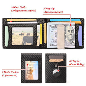 Men's Practical Air Tag Leather Wallet