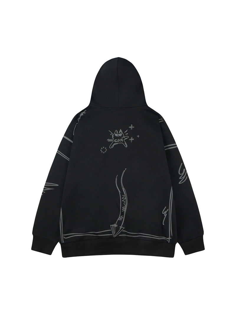 Graffiti Fleece Hoodie