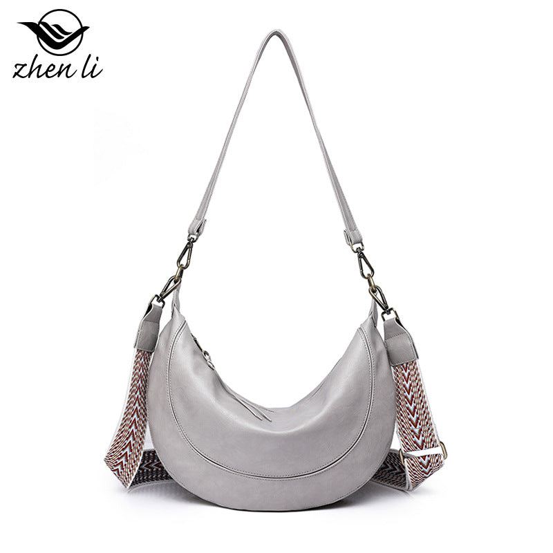 GIRL'S CRESCENT WOMEN'S BAG LIGHT ANCIENT LADIES BAG SHOULDER BAG