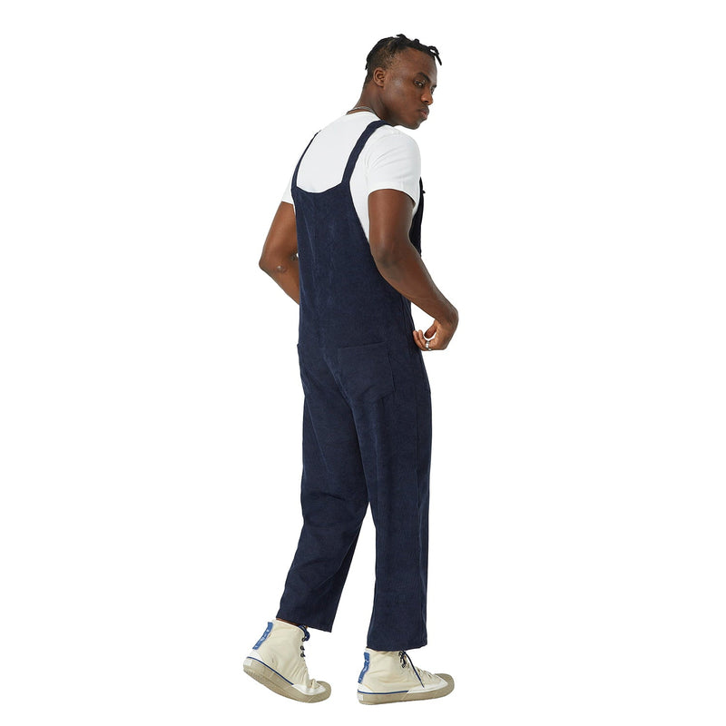 Corduroy Bib Cargo Overalls- Men's