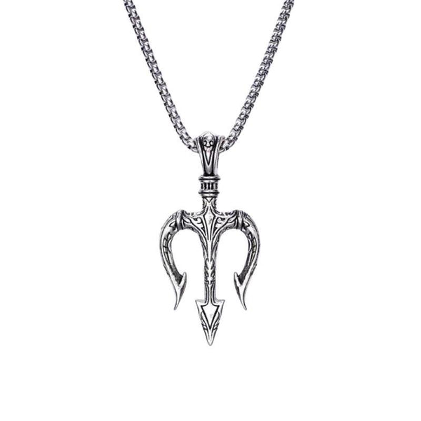 Retro Casual Nordic Trident Neptune Necklace