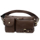 Men's Classic Genuine Leather Waist And Messenger Bag