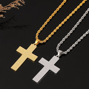 Vintage Casual American Flag Cross Necklace